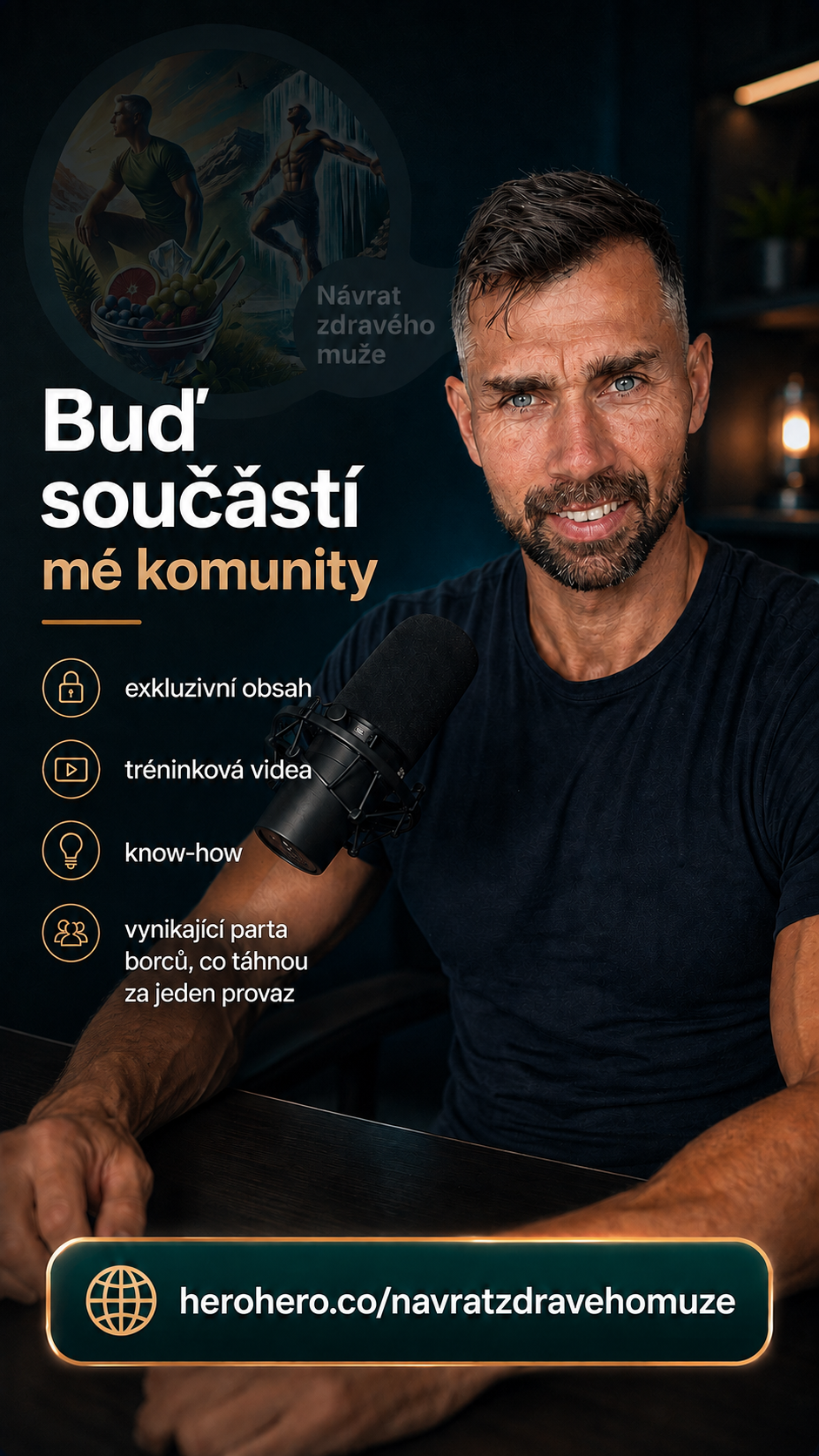 Buď součástí komunity Návrat zdravého muže — praktické série, komunita a know-how na herohero.co/navratzdravehomuze